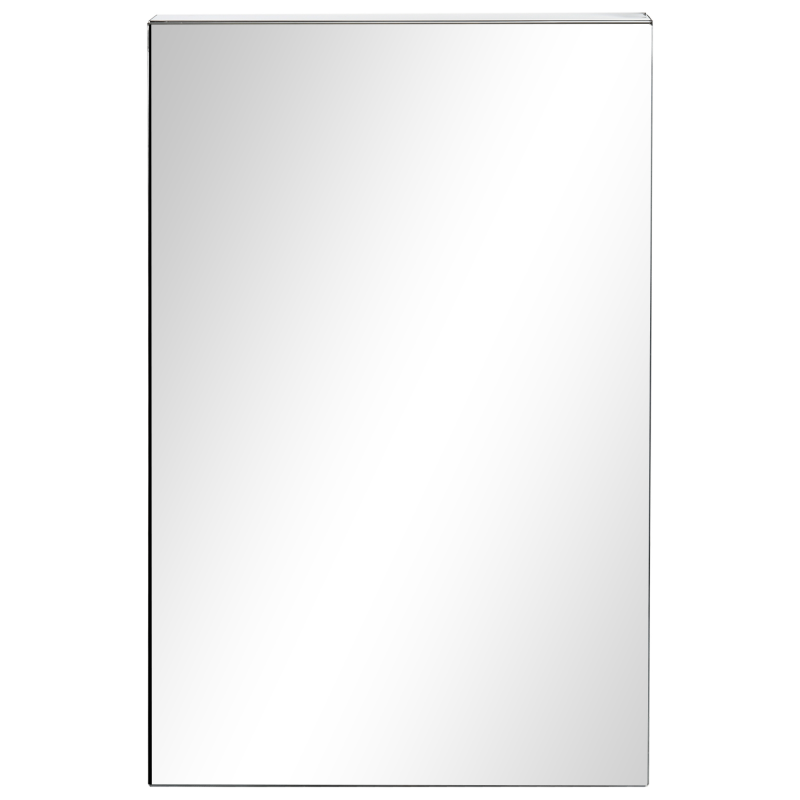 kleankin Spiegelschrank, Badezimmerschrank mit 3 Ebenen, Medizinschrank für Badezimmer, Schlafzimmer, Edelstahl, Silber, 39 x 12 x 60 cm Aosom – Bild 1 von 2