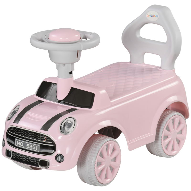 AIYAPLAY Kinder Rutschauto, Rutscherfahrzeug mit Kippschutz, rosa Kinderfahrzeug 53 x 52 x 35 cm, ideal für drinnen & draußen Aosom.de – Bild 1 von 2