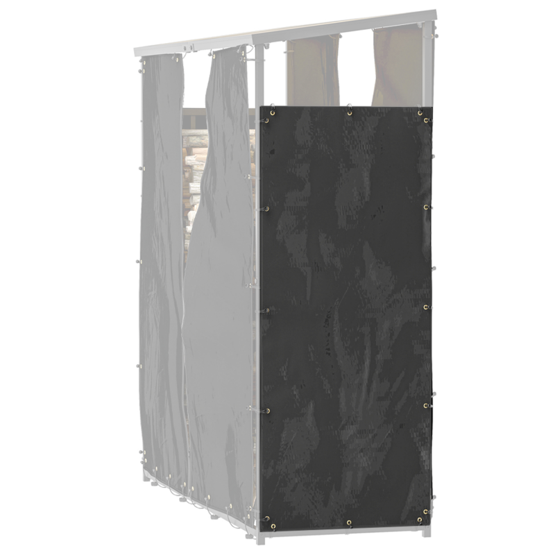 Outsunny 2er-Set Kaminholzregal Abdeckung, 148 x 62 cm, Wasserdicht 600D Oxford, UV-Schutz, Brennholzregalabdeckung, für Feuerholzregal 62-66T x 185H cm, Schwarz Aosom – Bild 1 von 2