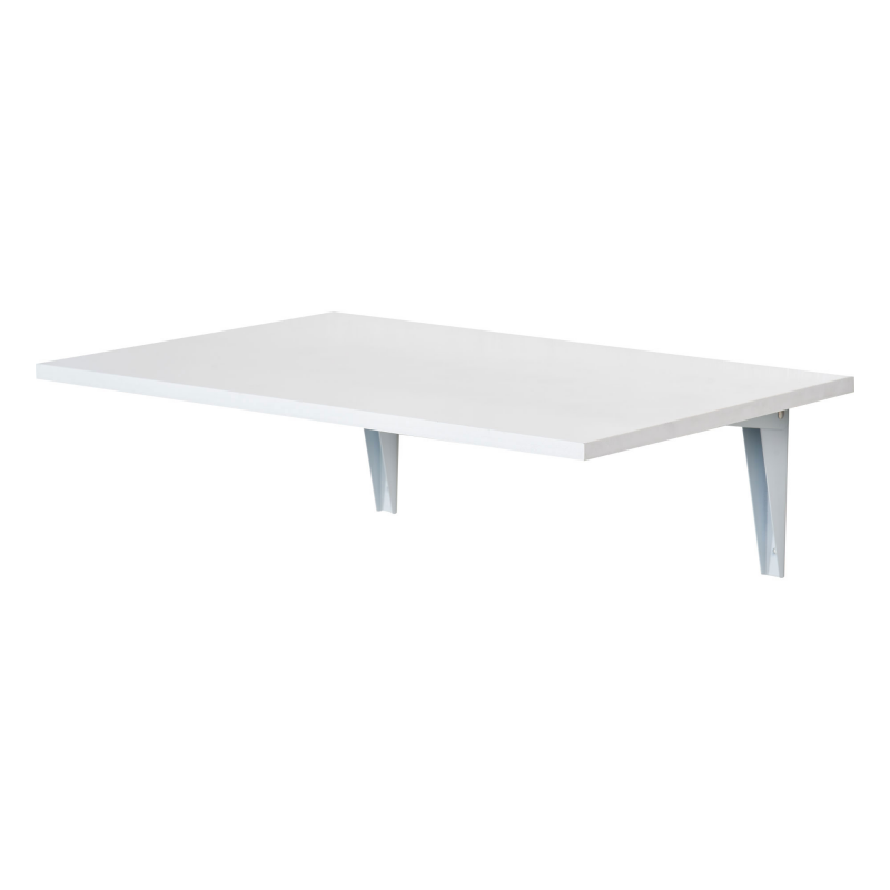 HOMCOM Wandklapptisch Wandtisch Klapptisch Esstisch Schreibtisch, MDF, natur/weiß, 60x40cm (Weiß) Aosom – Bild 1 von 2