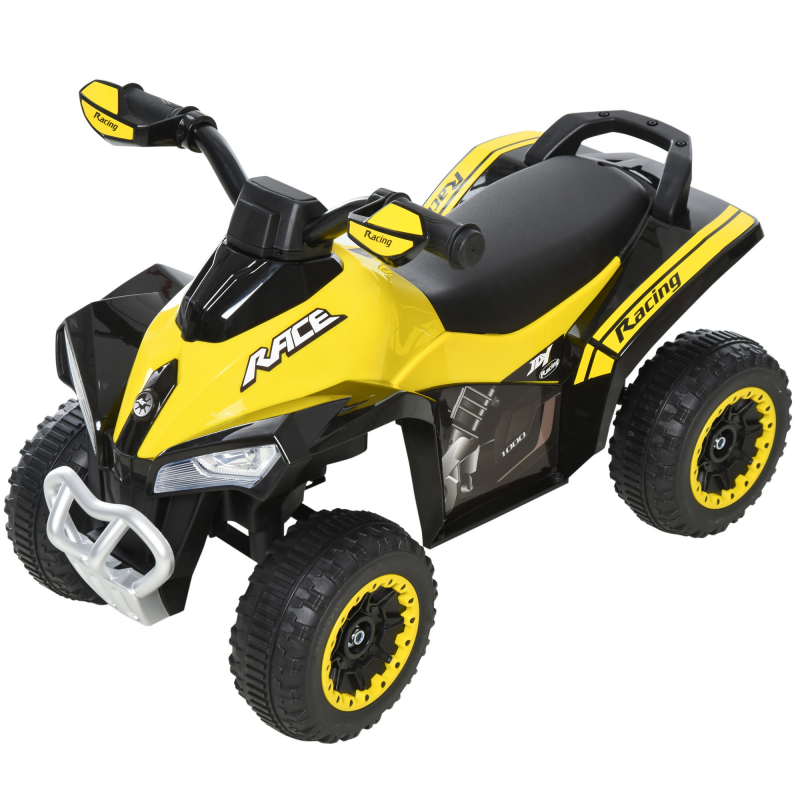 HOMCOM Kinder Rutschauto Tretauto mit Füßen, rutschen Kinderauto, Kinderfahrzeug, für 18-36 Monate, Belastbarkeit 20 kg, Gelb, 67,5x38x44cm Aosom – Bild 1 von 2