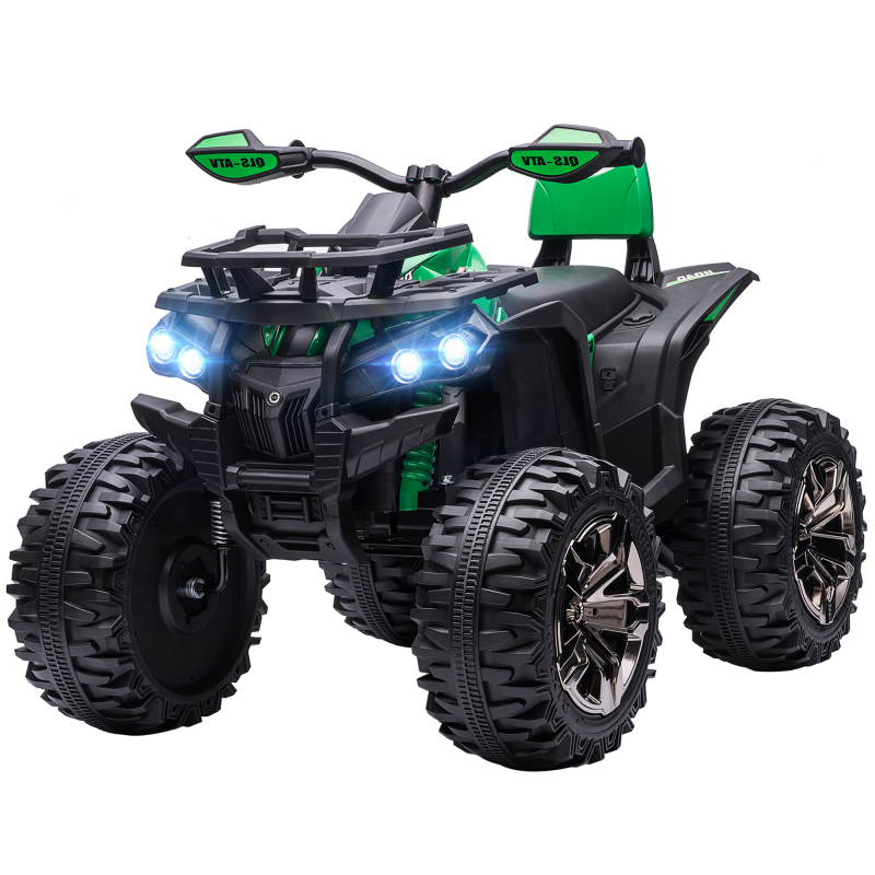 HOMCOM Elektro Quad für Kinder, Kinder Quad mit Vorwärts-, Rückwärtsfunktion, MP3-Musikplayer, Kinderfahrzeug mit Scheinwerfer Aosom – Bild 1 von 2