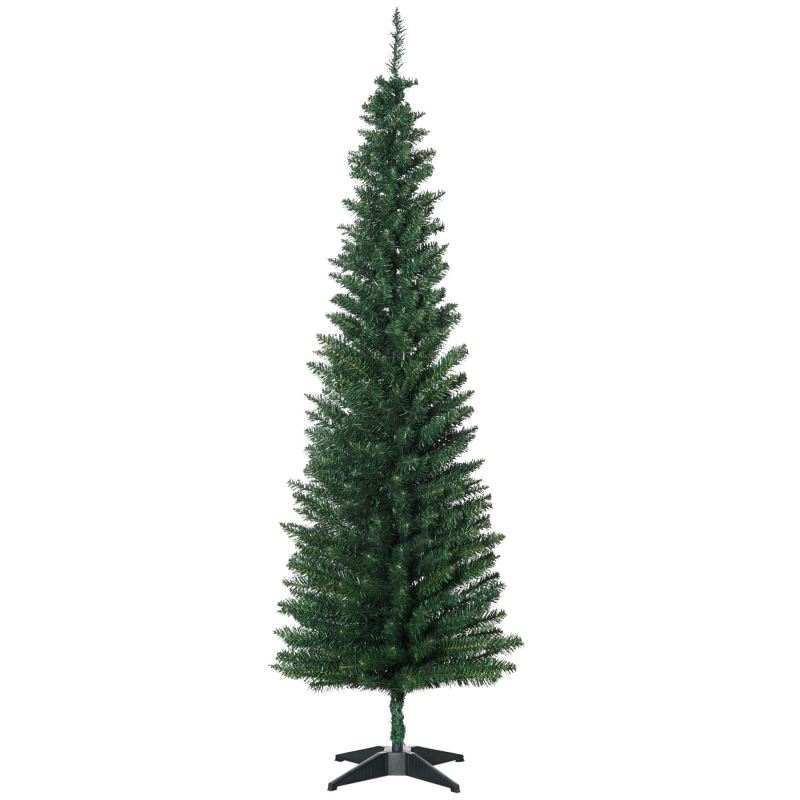 HOMCOM Weihnachtsbaum Tannenbaum 390 Spitzen Grün Ø 55 x H180 cm mit stabilem Kunststoffständer für festliche Dekoration Aosom.de – Bild 1 von 2