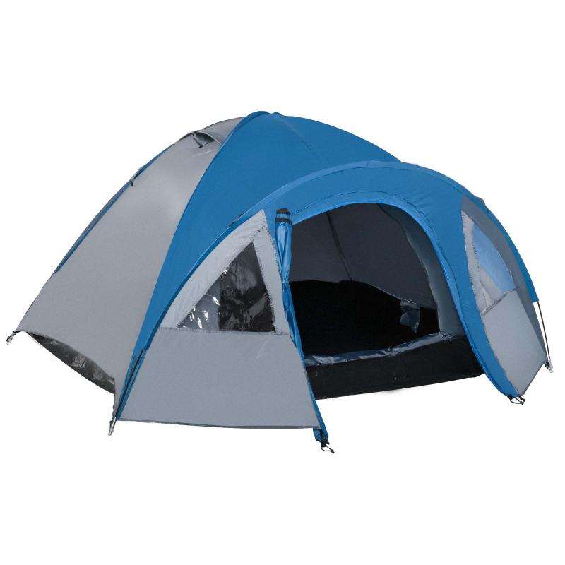 Outsunny Doppelwandzelt Kuppelzelt Outdoor Iglu für 4 Personen, 4 Jahreszeiten, wasserdicht, mit Moskitonetz, Tragetasche Aosom – Bild 1 von 2