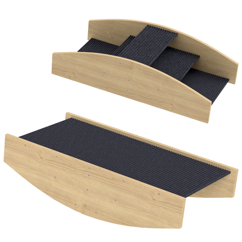 PawHut 2-in-1 Hundewippe, Hunde Agility Wippe aus Holz, Hunde Agilitäts Rampe für kleine, mittelgroße Hunde unter 15 kg, für Balance, Selbstvertrauen, 80 x 39,5 x 20 cm Naturholz Aosom – Bild 1 von 2