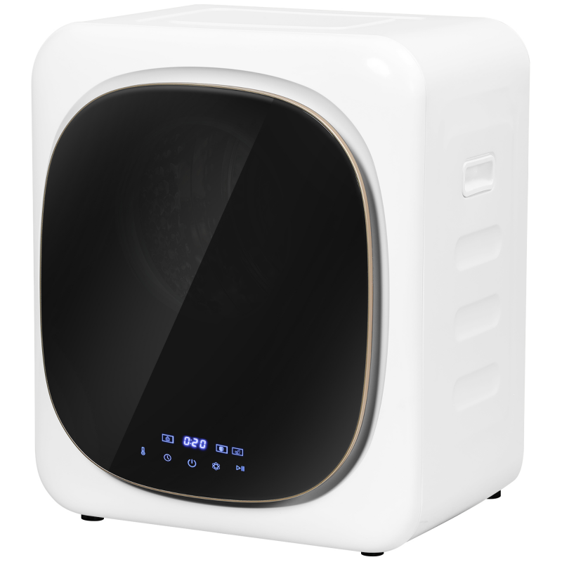 HOMCOM Ablufttrockner 4 kg Wäschetrockner Frontlader, mit Desinfektion & Desodorierung, Smart Mode, Edelstahlwanne, für Wohnung und Haus, Weiß Aosom – Bild 1 von 2