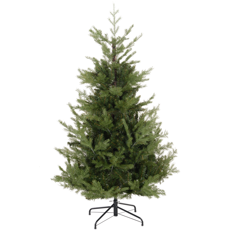 HOMCOM 180 cm Weihnachtsbaum Künstlich Naturgetreu Dichte Zweige Christbaum mit 1942 Astspitzen realistisches Aussehen für Weihnachtsfest Grün Aosom – Bild 1 von 2