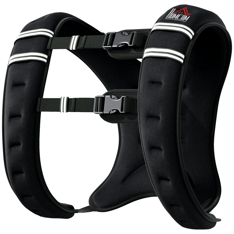 HOMCOM Gewichtsweste 10 kg verstellbar für Krafttraining, Oxford-Gewebe mit Metallsand, Schwarz 40 x 35 cm Aosom.de – Bild 1 von 2