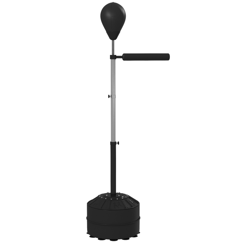 SPORTNOW Höhenverstellbarer Standboxtrainer 1,6-2,05 m mit Reflexstange und Punchingball für effektives Boxtraining aus Kunstleder Aosom.de – Bild 1 von 2