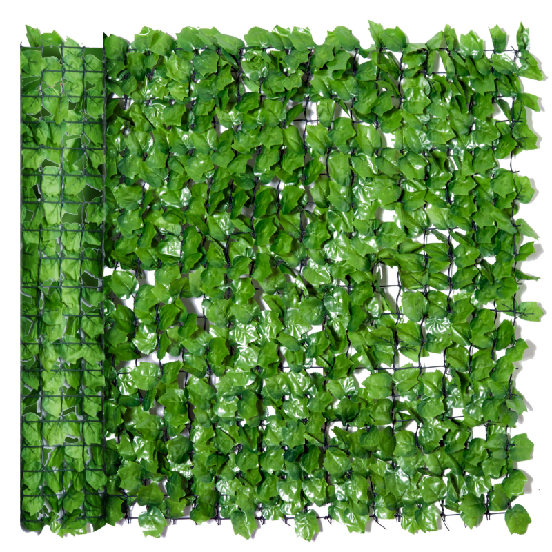 Outsunny Sichtschutzhecke Künstliche Hecke 300x100cm, hellgrün, ideal für Balkon & Wanddekoration, UV-beständig & pflegeleicht Aosom.de – Bild 1 von 2
