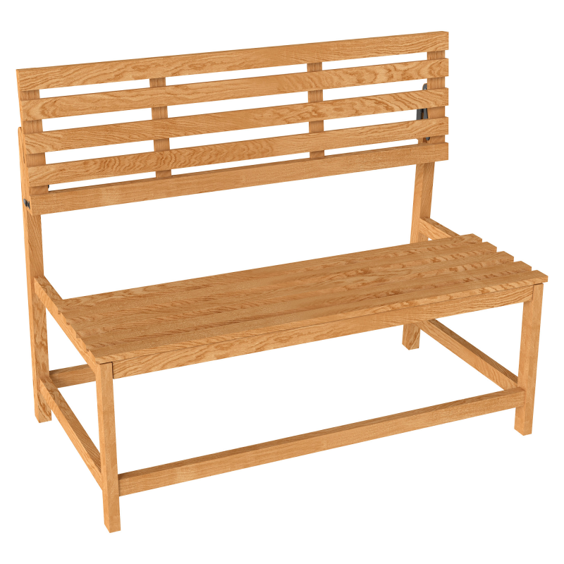 Outsunny 2-Sitzer Gartenbank Holz, wetterfest Sitzbank, UV-Beständig Gartenmöbel mit Umwandelbare Rückenlehnen, Parkbank 240kg belastbar, Holzbank für Balkon Terrasse, Garten, 110x61x89cm, Teak Aosom – Bild 1 von 2