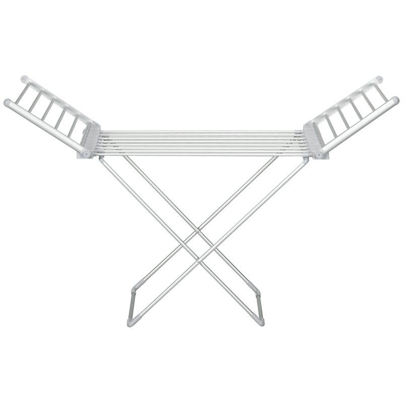 HOMCOM Elektrischer Wäscheständer Beheizbarer Wäscheständer Klappbar Wäschetrockner Einstellbare Temperatur Aluminium 144 x 53 x 91 cm Aosom – Bild 1 von 2