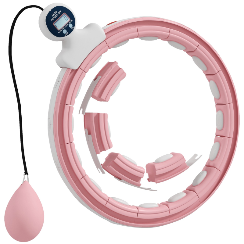 SPORTNOW Hula Hoop Reifen Hula-Hoop-Fitnessreifen mit Massagestacheln, verstellbar von 76 bis 113 cm Taillenumfang, 16 abnehmbare Abschnitte, Fitness Aosom – Bild 1 von 2