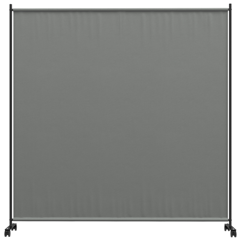Outsunny Garten Windschutz Sichtschutz Paravent auf Rollen - blickdicht - freistehend - für Garten, Terrasse, Balkon, Jacuzzi - Maße 183L x 30B x 181H cm - Grau Aosom – Bild 1 von 2