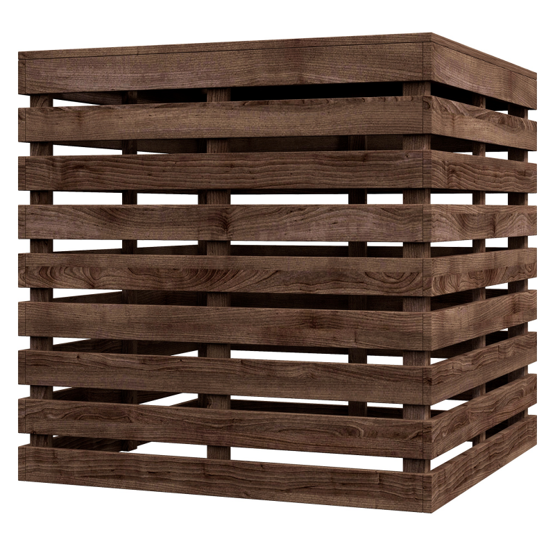 Outsunny Beistelltisch mit Außenlagerbox 3 in 1 für Schirmständer aus Holz, Schirmständerverstecker, dim. 50L x 50B x 50Hcm, braun Aosom – Bild 1 von 2