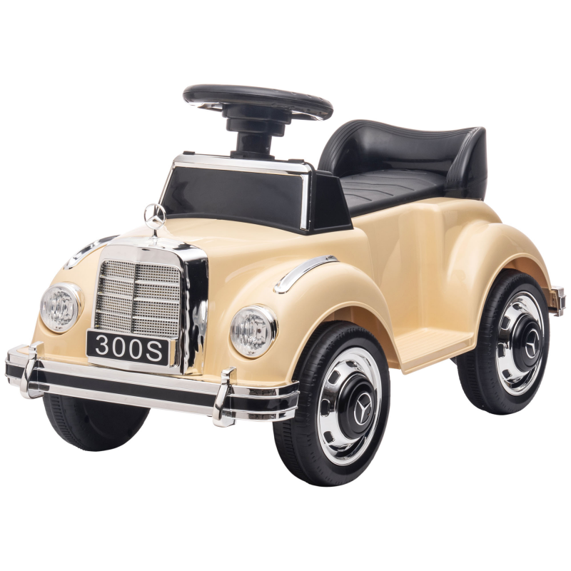 AIYAPLAY Rutschauto, Kinderfahrzeug, Rutscherfahrzeug mit Stauraum, Kinderauto mit Kippschutz Rutscher für 18-48 Monaten Kinder, Beige, 77,5 x 41,5 x 45 cm Aosom – Bild 1 von 2