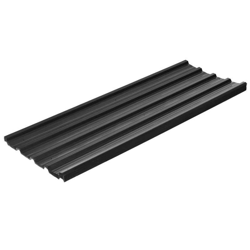 Outsunny 12 Stück Trapezblech 129x45cm 7m² Verzinkt Dachblech 0,25 mm Wetterfest Profilblech Verzinkter Stahl Dachplatten Dachpaneele Stahlblech Wellblechplatten für Dach Gerätehaus Carport Dunkelgrau Aosom – Bild 1 von 2