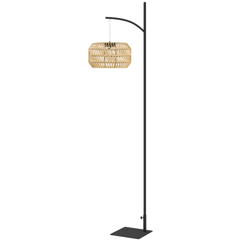 Outsunny Solar Stehlampe Rattan Solarlampen mit Lichtsensor Automatische Solarleuchte im Boho-Stil IP44 Wasserdichte Solarlampe Outdoor Lampe Solarlaterne für Garten Balkon Außen Rasen Hof Aosom – Bild 1 von 2