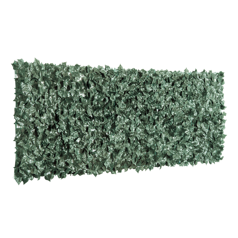 Outsunny Pflanzenwand Balkon 240 x 100 cm, Sichtschutz mit Blättern, Sichtschutzhecke, Kunsthecke, Dunkelgrün Aosom.de – Bild 1 von 2