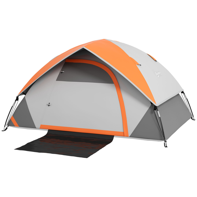 Outsunny Kuppelzelt für 2 Personen leicht, stabil wasserdicht Familienzelt mit Tür&Fenster Packtasche, Haken, Campingzelt mit 3000mm Wassersäule Zelt für Camping Reise Trekking Garten Aosom – Bild 1 von 2