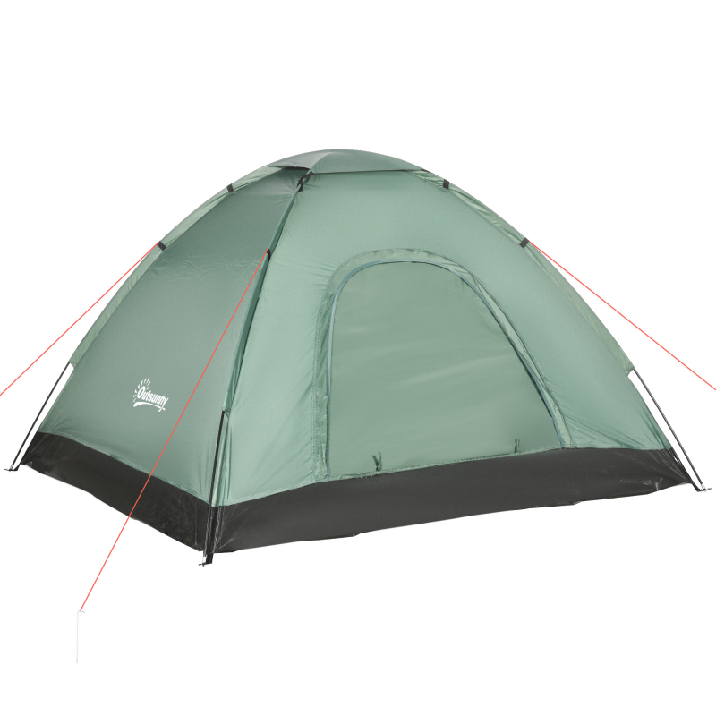 Outsunny Kuppelzelt für 2 Personen leicht, stabil wasserdicht Familienzelt mit Tür&Fenster Packtasche, Haken, Campingzelt mit 2000mm Wassersäule Zelt für Camping Reise Trekking Garten Aosom – Bild 1 von 2
