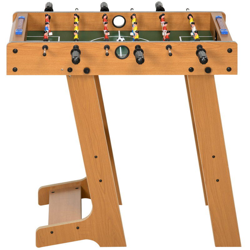 HOMCOM Tischkicker klappbar aus Holz, platzsparender Kicker mit 6 Stangen, 18 Spielern und Punktzählern, 69x37x70cm Aosom – Bild 1 von 2