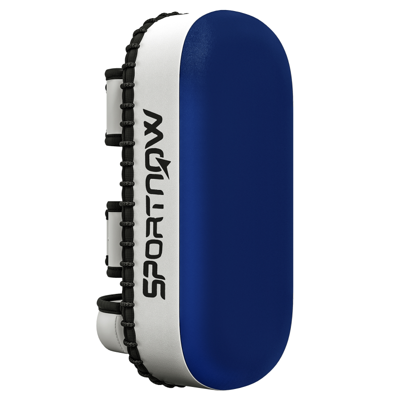 SPORTNOW Schlagpolster Boxen Gepolstert für Arm, Muay Thai Pad aus PU und EPE mit Riemen und Griff, 38x20x18 cm, Blau Aosom – Bild 1 von 2