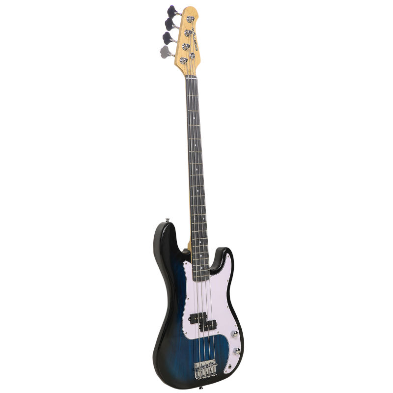 SPORTNOW E-Bass 4-Saiten mit 15W Verstärker, Tasche, Gurt und Plektren, Dunkelblau Aosom – Bild 1 von 2