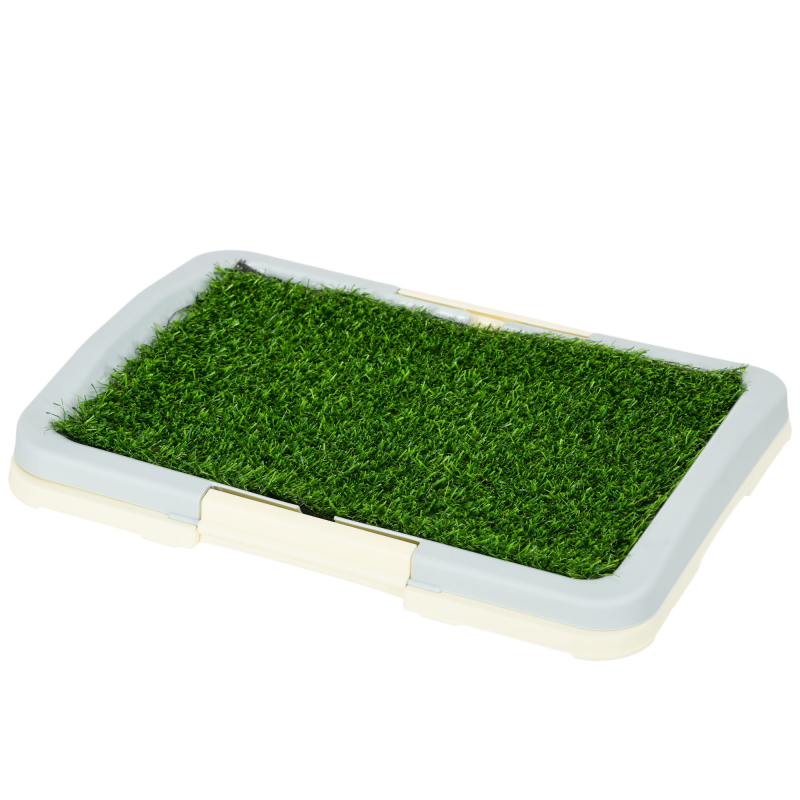 PawHut Hundetoilette mit künstlichem Rasenteppich-Plateau und Gitterpaneel, Trainingsmatte für Haustiere, 46,5 x 34 cm Aosom – Bild 1 von 2