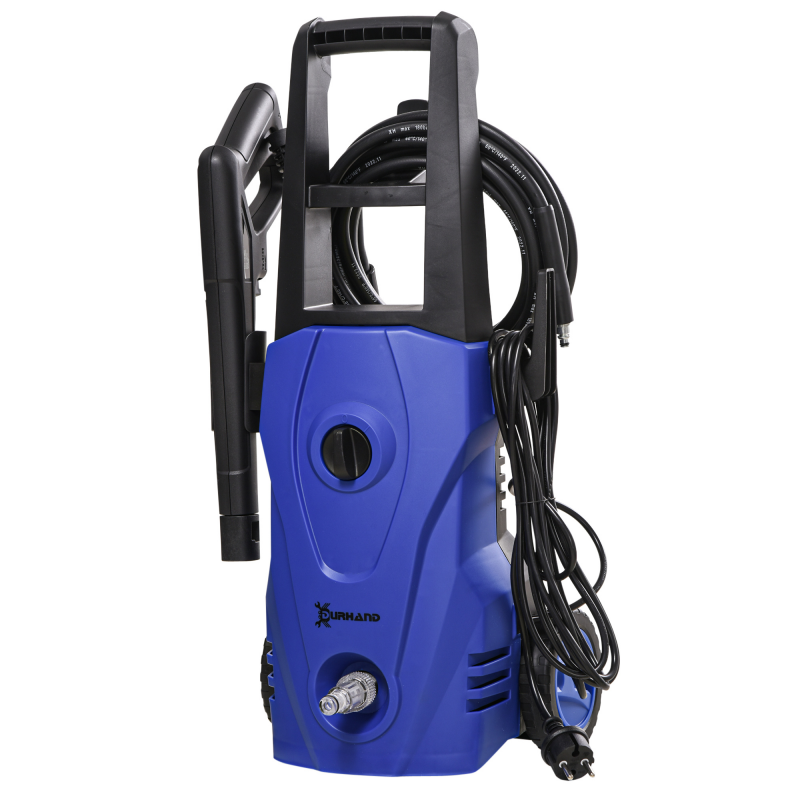 DURHAND Hochdruckreiniger 1600W mit verstellbarer Düse und Reinigungsset, professioneller Hochdruckreiniger aus PP, Kupfer und Aluminium, 130 bar, maximaler Durchfluss 390 l/h, für Auto Haus Garten, Blau und Schwarz Aosom – Bild 1 von 2
