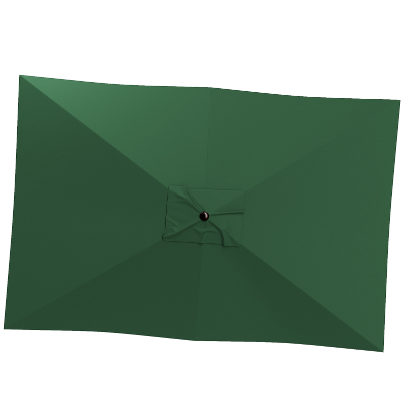 Outsunny Ersatz-Überdach für Rechteckige 3x2 m Sonnenschirme mit belüftetem Oberteil, Sonnenschirmdach aus 180 g/m² Polyester, UV 50+ Schutz, Grün Aosom – Bild 1 von 2