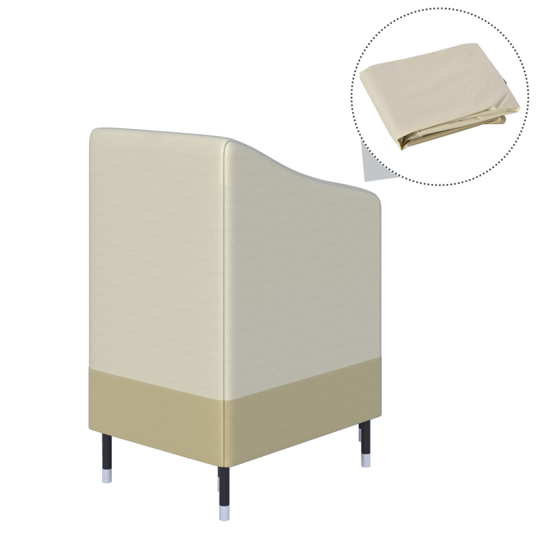 Outsunny Schutzhülle für stapelbare Gartenstühle wasserdichte Abdeckung 90L x 70B x 115H cm Oxford Hochdichtes 600D Beige Kaffee Aosom – Bild 1 von 2