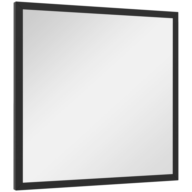 HOMCOM Wandspiegel quadratisch 50 x 50 cm, schwarzer Holzrahmen, ideal für Badezimmer, Wohnzimmer oder Schlafzimmer Aosom – Bild 1 von 2