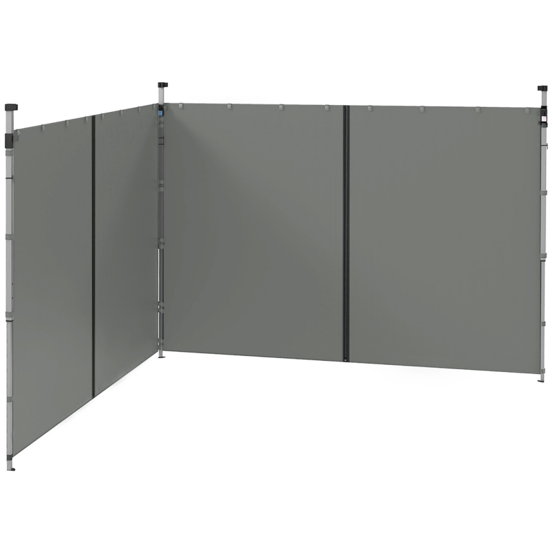 Outsunny Seitenwände für Pavillon Ersatzteile Seitenwände für Pavillon 3 x 3 oder 3 x 6 m 2 Stück dunkelgrau Aosom – Bild 1 von 2