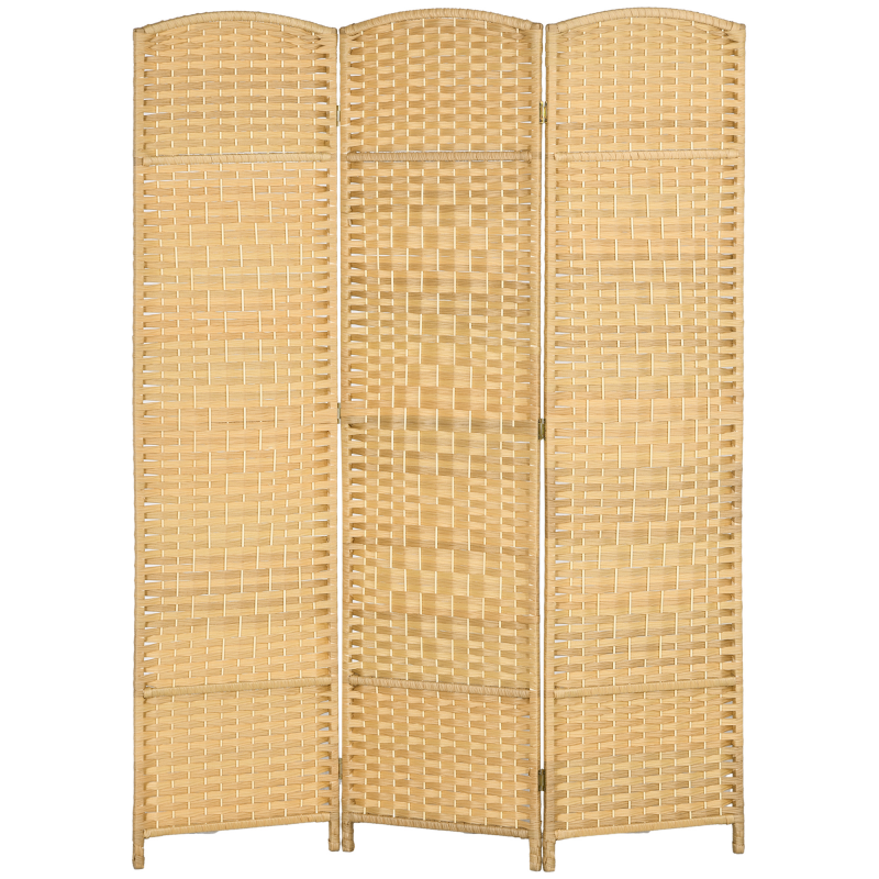HOMCOM Innenraum-Paravent aus Holz, 3-teilig, 135 x 180 cm, faltbarer Raumteiler für Wohnzimmer, Schlafzimmer, Zuhause, Naturholz Aosom – Bild 1 von 2
