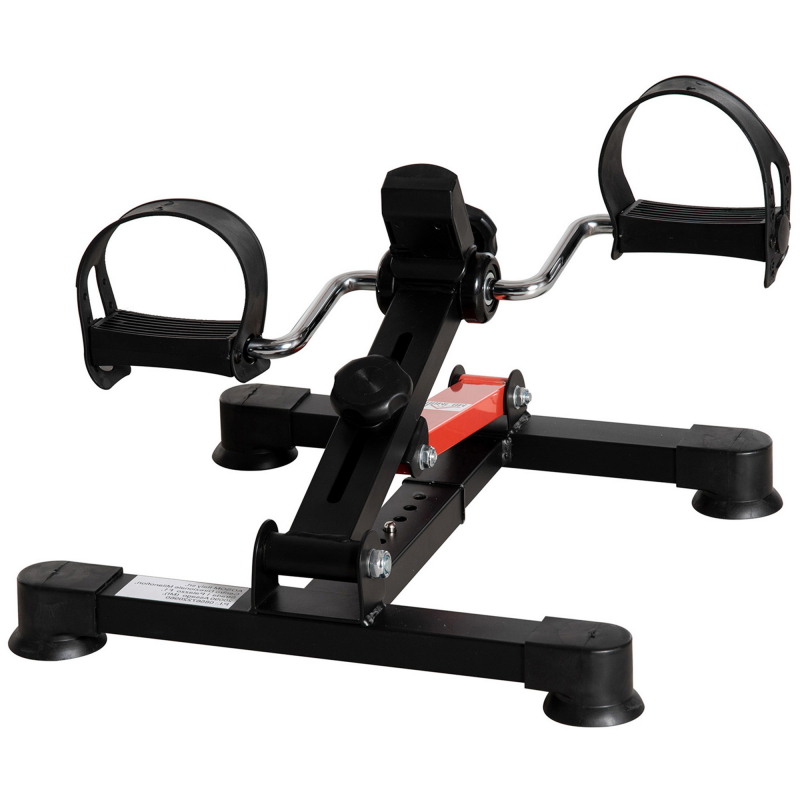 HOMCOM Mini Heimtrainer Pedalier Heimtrainer verstellbarer Widerstand LCD-Display Höhe und Breite einstellbar Arme Beine Training aus schwarzem Stahl Aosom – Bild 1 von 2
