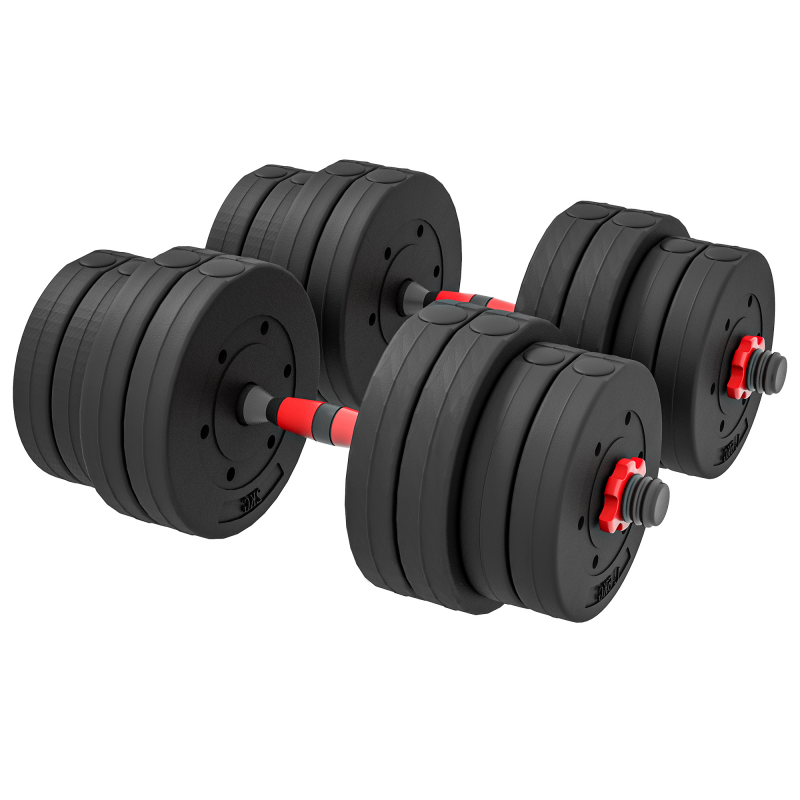 HOMCOM 2 in 1 Hanteln Set 30 kg verstellbare Kurzhantel & Langhantel professionell Dumbbell Krafttraining und Gewichtheben für Zuhause Fitness Aosom – Bild 1 von 2