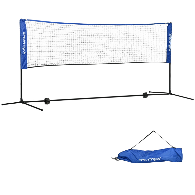SPORTNOW Badmintonnetz Set 103/120/155H cm, faltbares & höhenverstellbares Tennisnetz für Indoor und Outdoor, Polyester, ideal für Volleyball und Federball Aosom.de – Bild 1 von 2
