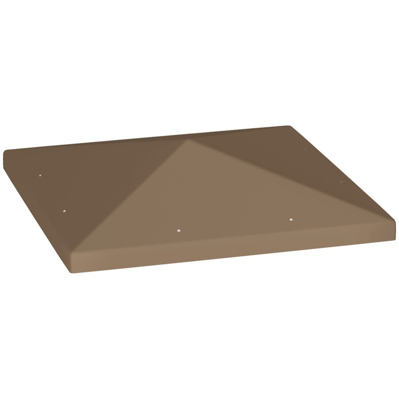 Outsunny Ersatzdach für Gartenpavillon 3x3 m, Abdeckung aus wasserdichtem Oxford 600D 370g/㎡ Anti-UV 30+ mit 8 Abflusslöchern, Braun Aosom – Bild 1 von 2