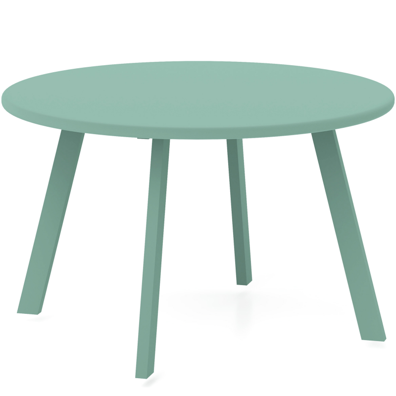 Outsunny Kleiner runder Gartencouchtisch, Beistelltisch mit rutschfesten Füßen, Metallrahmen, für Garten, Balkon, Terrasse, Wohnzimmer, Ø 70 x 42 cm, grün Aosom – Bild 1 von 2