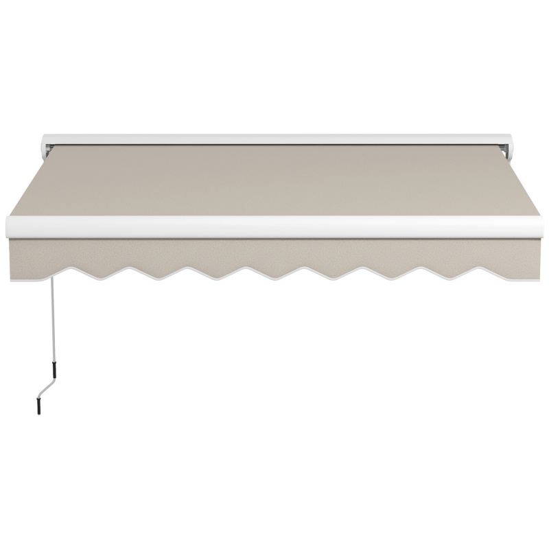 Outsunny Toldo Eléctrico o Manual 250x200 cm Toldo Portátil Toldo para Balcón con Mando a Distancia Manivela Manual y Marco de Aluminio para Ventana Puerta Terraza Patio Crema Aosom – Bild 1 von 2