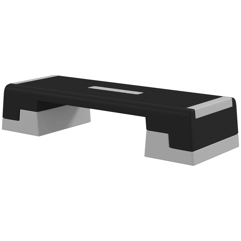 SPORTNOW Stepper mit Höhenverstellung, abnehmbaren Stufen und rutschfester Basis, Aerobic-Step aus ABS, 97x36x15/20/25 cm, Grau Aosom – Bild 1 von 2