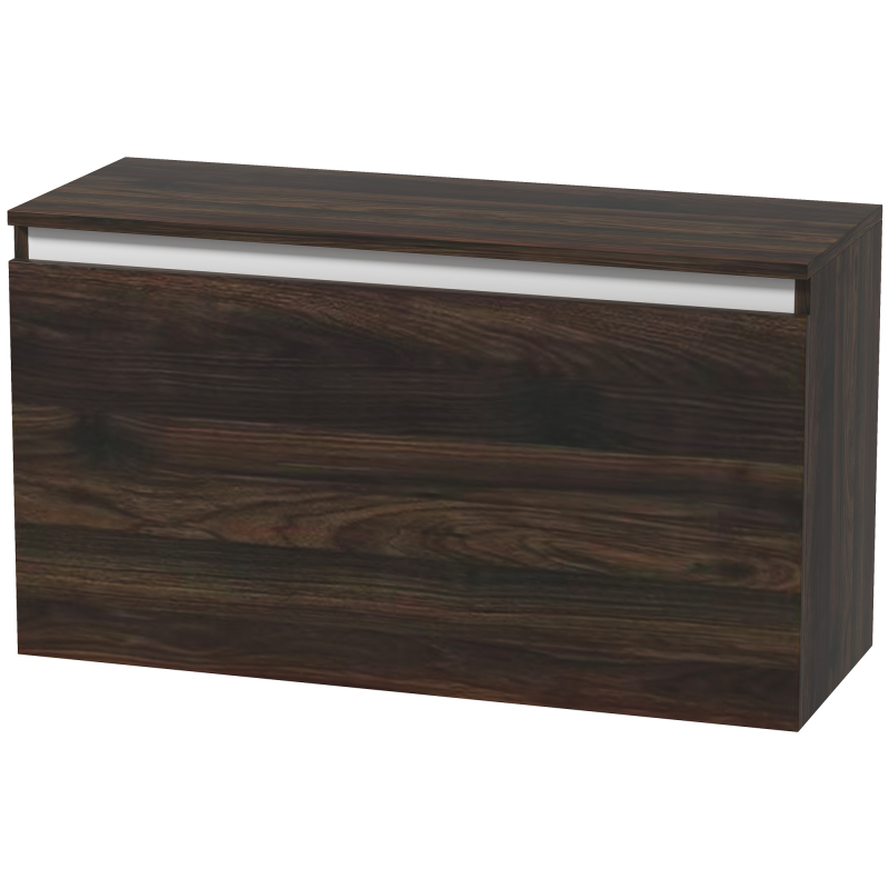 HOMCOM Hängender Nachttisch mit Grifflosem Schubfach, Wandmontierter Moderne Holz Nachttisch für Schlafzimmer, 80x30x45 cm, Nussbaum Aosom – Bild 1 von 2