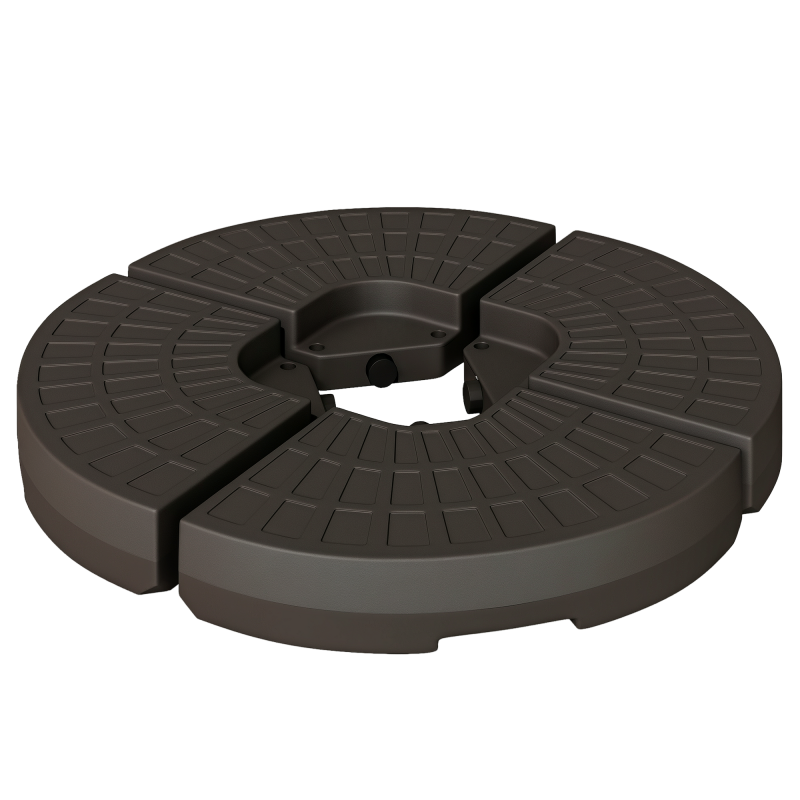 Schirmständer befüllbar mit 17kg Wasser oder 25kg Sand aus HDPE in Kaffee 100x100x10,5cm für Sonnenschirme Aosom.de – Bild 1 von 2