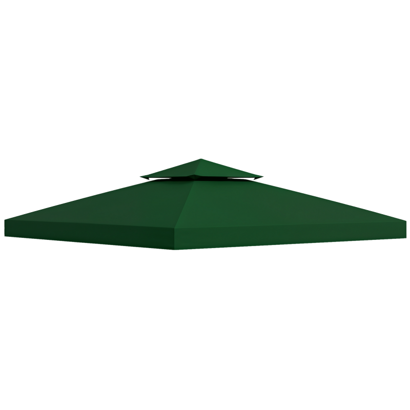 Outsunny Pavillondach Ersatz 3x3m Kohlegrau Polyester wasserabweisend für Metall- & Gartenpavillon Aosom.de – Bild 1 von 2