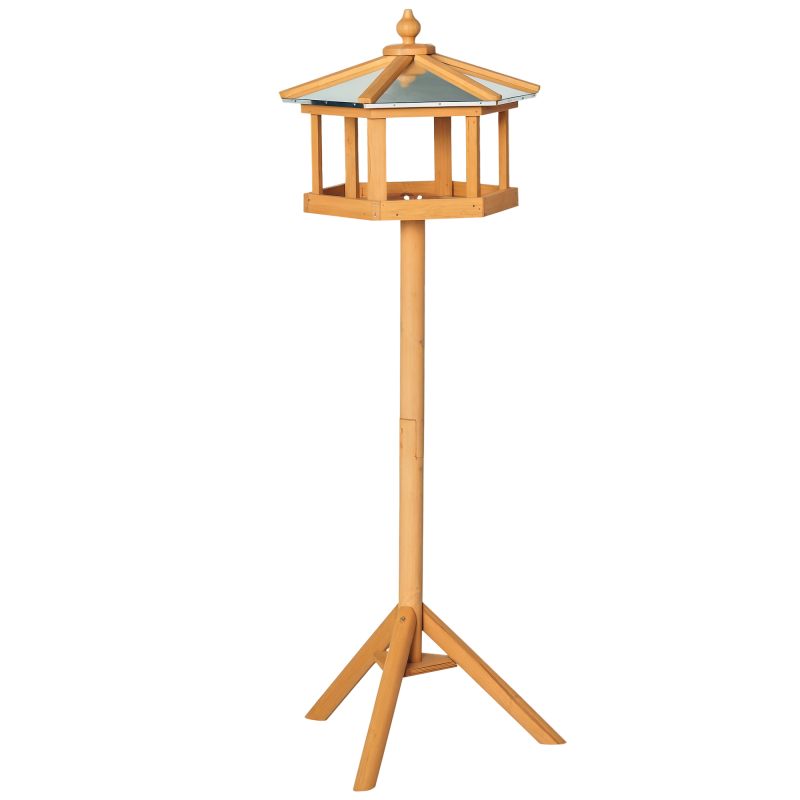 PawHut Vogelhaus Vogelvilla Futterhaus mit Ständer und Zinkdach 113x40x40 cm, wetterfestes Vogelhäuschen für Garten & Terrasse Aosom.de – Bild 1 von 2