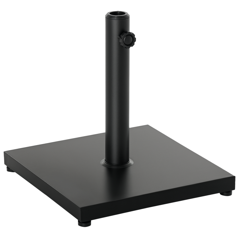 Outsunny Sonnenschirmständer 13 kg Metall Zement Schirmfuß für Schirme Ø35/38/48 mm Schwarz 40 x 40 x 43 cm stabiler Schirmhalter Aosom.de – Bild 1 von 2