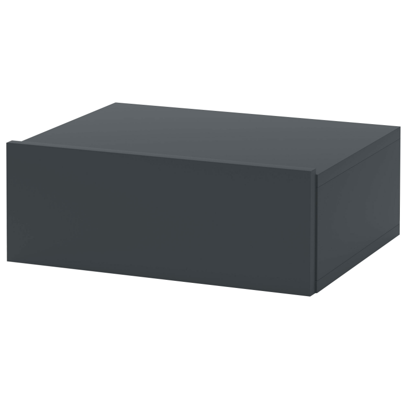 HOMCOM Hängenachttisch mit Schublade, Schlafzimmer Nachttisch aus Spanplatte im modernen Stil, 40x30x15 cm, Schwarz Aosom – Bild 1 von 2