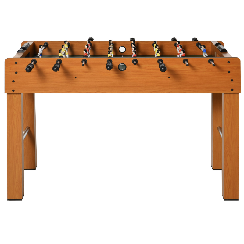 HOMCOM Professioneller Tischkicker für Erwachsene und Familie aus MDF, Billardtisch mit 2 Bällen, Punktezähler und 22 Spielern, 122x61x80,7cm Aosom – Bild 1 von 2