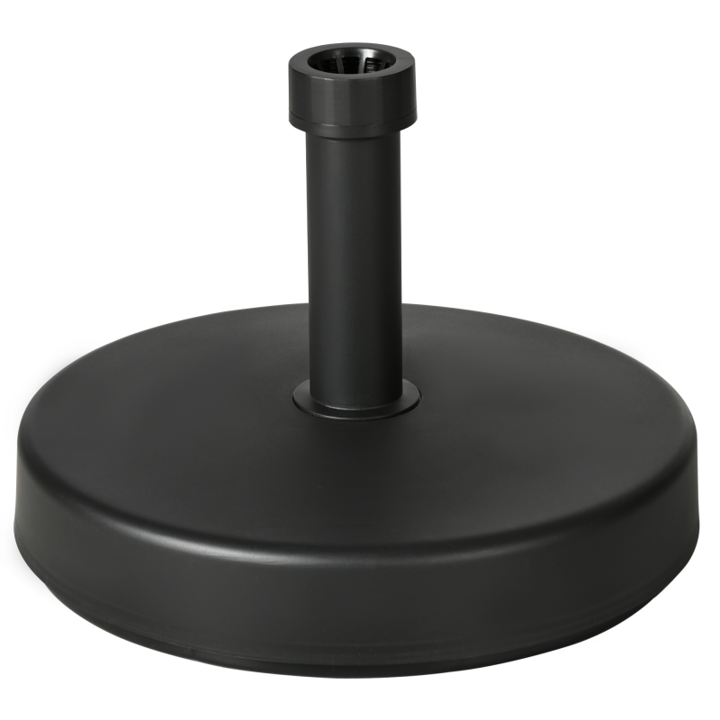 Outsunny Base für Gartenschirm aus PP, max. 18 kg, Ø45x33 cm, Schwarz Aosom – Bild 1 von 2